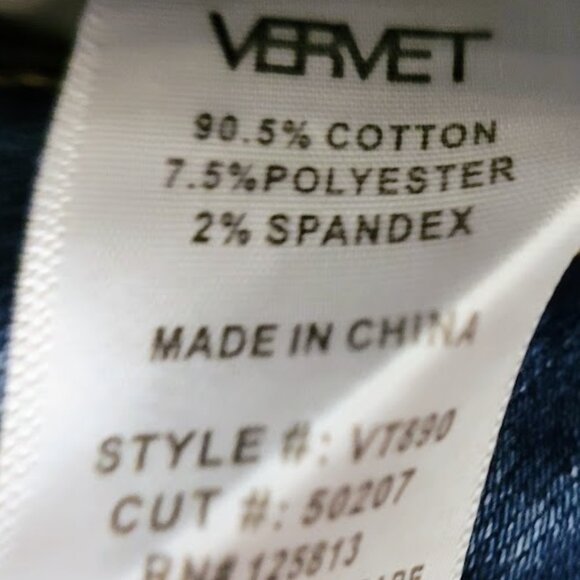 Vervet Rebecca High Rise Button Shorties, Size XS - Picture 9 of 9